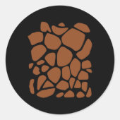 Giraffe drukt Easy Diy Halloween Costume af Ronde Sticker (Voorkant)