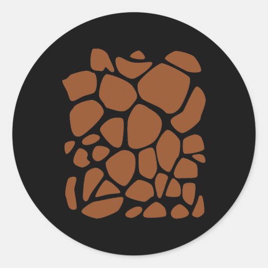 Giraffe drukt Easy Diy Halloween Costume af Ronde Sticker (Voorkant)