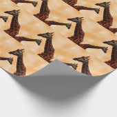 Giraffe Dubbelprobleempapier, cadeaupapier (Hoek)
