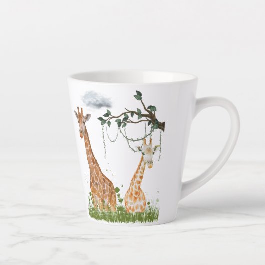 Giraffe Duo Mok – Safari Illustratie (Rechts)