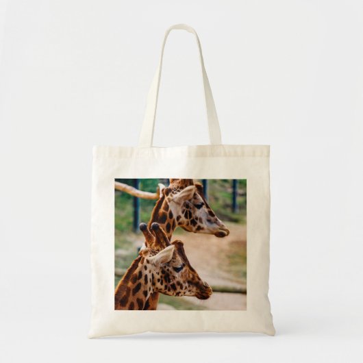 Giraffe Duo Portrait Tote Bag (Voorkant)