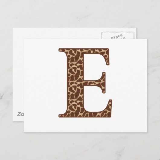 GIRAFFE E BRIEFKAART (Voorkant / Achterkant)