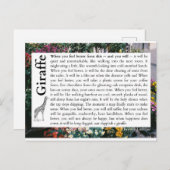 Giraffe - Een gedicht over herstel Briefkaart (Voorkant / Achterkant)