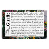 Giraffe - Een gedicht over herstel Magneet (Horizontaal)
