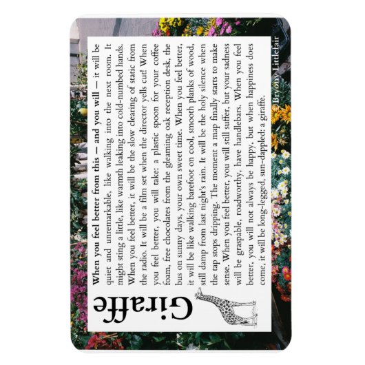 Giraffe - Een gedicht over herstel Magneet (Verticaal)