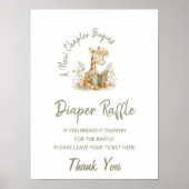 Giraffe Een nieuw hoofdstuk begint Luier Raffle Si Poster (Voorkant)