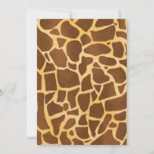 Giraffe eerste uitnodiging van de Birthday Party (Achterkant)