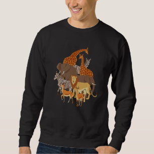 Giraffe Elephant Zebra Lion 1 Trui