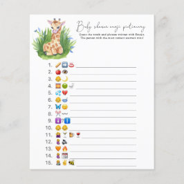 Giraffe - Emoji-foto-game baby shower