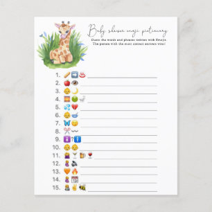 Giraffe - Emoji-foto-game baby shower