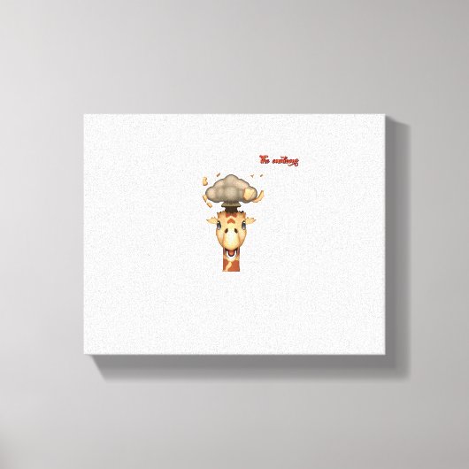 giraffe-emoji met ontploffende kop   canvas afdruk (Voorkant)