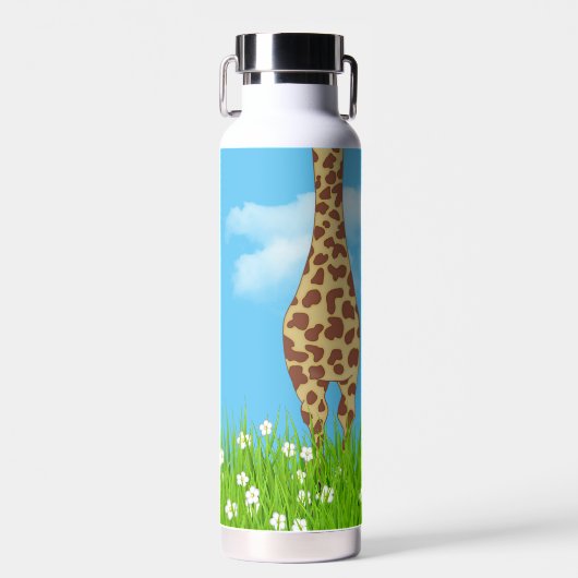 Giraffe en aap met gras waterfles (Voorkant)