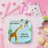 Giraffe en apen Safari of dierentuin van de partij Papieren Bordje (Feest)