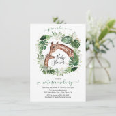 Giraffe en Baby Baby shower Kaart (Staand voorkant)