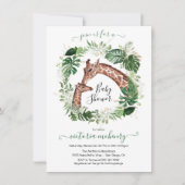 Giraffe en Baby Baby shower Kaart (Voorkant)