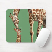 Giraffe- en baby-kus muismat (Met muis)