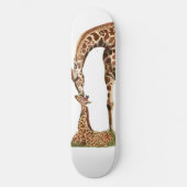 Giraffe- en baby-kus skateboard (Voorkant)