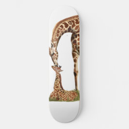 Giraffe- en baby-kus skateboard