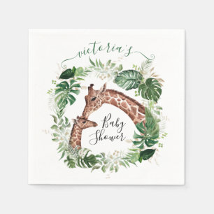 Giraffe en Baby Oerwoud Baby shower papier borden Servet