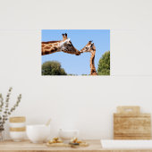 Giraffe en baby poster (Keuken)