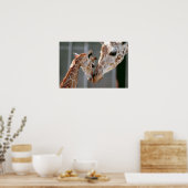 Giraffe en Baby Poster (Keuken)