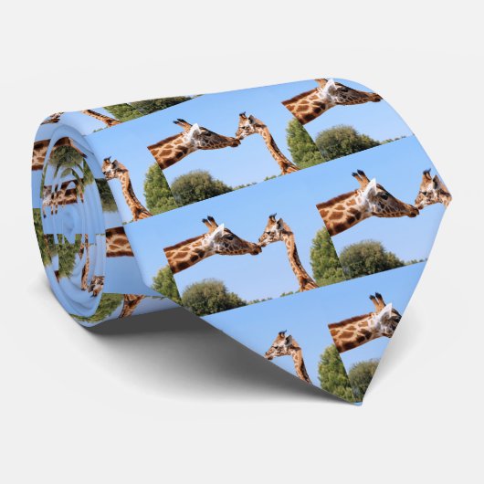 Giraffe en baby stropdas (Opgerold)