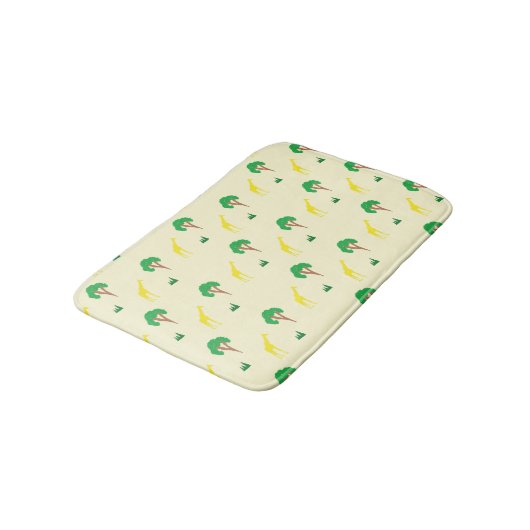 Giraffe- en boompatroon badmat (Gekanteld)