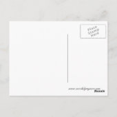 Giraffe en Briefkaart van kleine vogels (Achterkant)