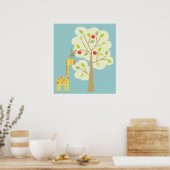 Giraffe en Bunny Poster (Keuken)