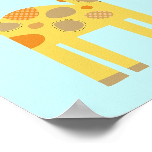 Giraffe en Bunny Poster (Hoek)