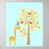 Giraffe en Bunny Poster (Voorkant)