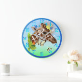 GIRAFFE en BUTTERFLIES Grote Klok (Huis)