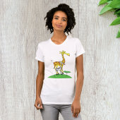 Giraffe en een Zebra dames T-shirt