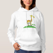 Giraffe en een Zebra dameshoodie Hoodie (Voorkant)