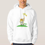 Giraffe en een Zebra Mannen hoodie (Voorkant)