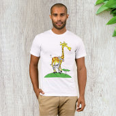 Giraffe en een Zebra Mannen T-shirt