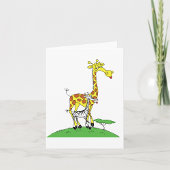 Giraffe en een Zebra Note kaarten