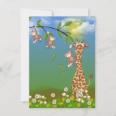 Giraffe en eerste maandag uitnodiging (Voorkant)