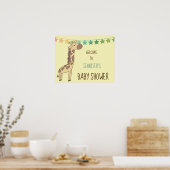 Giraffe- en Garland- Baby shower Poster (Keuken)