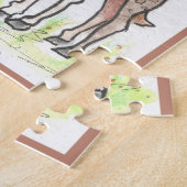 Giraffe en haar kalf legpuzzel (Zijkant)