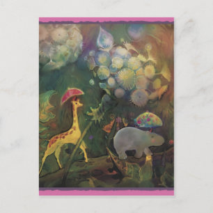 Giraffe en Hippo * * * Briefkaart