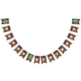 Giraffe- en huidafdrukken Fijne verjaardag bij bun Vlaggetjes