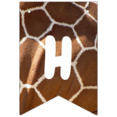 Giraffe- en huidafdrukken Fijne verjaardag bij bun Vlaggetjes (Tweede vlag)