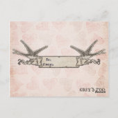GIRAFFE- EN HUMMINGBIRD Briefkaart (Achterkant)