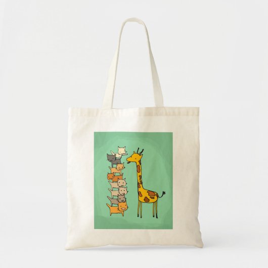 Giraffe en katten tote bag (Voorkant)
