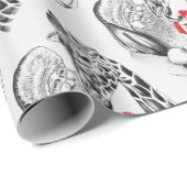Giraffe en Kerstmis Cadeaupapier (Rol Hoek)