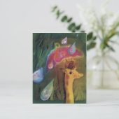 Giraffe en Ladybug*** Briefkaart (Staand voorkant)