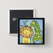 Giraffe en Leeuw Button (Voorkant /achterkant)