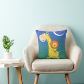 Giraffe en Leeuw Kussen Voor Kinderkamer (Stoel)