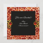 GIRAFFE EN LUIPAARD BONT LINT RODE ROBIJN EDELSTEE KAART (Achterkant)